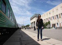 KYRGYZSTAN: train from Bishkek to Issyk-Kul, Рыбачье